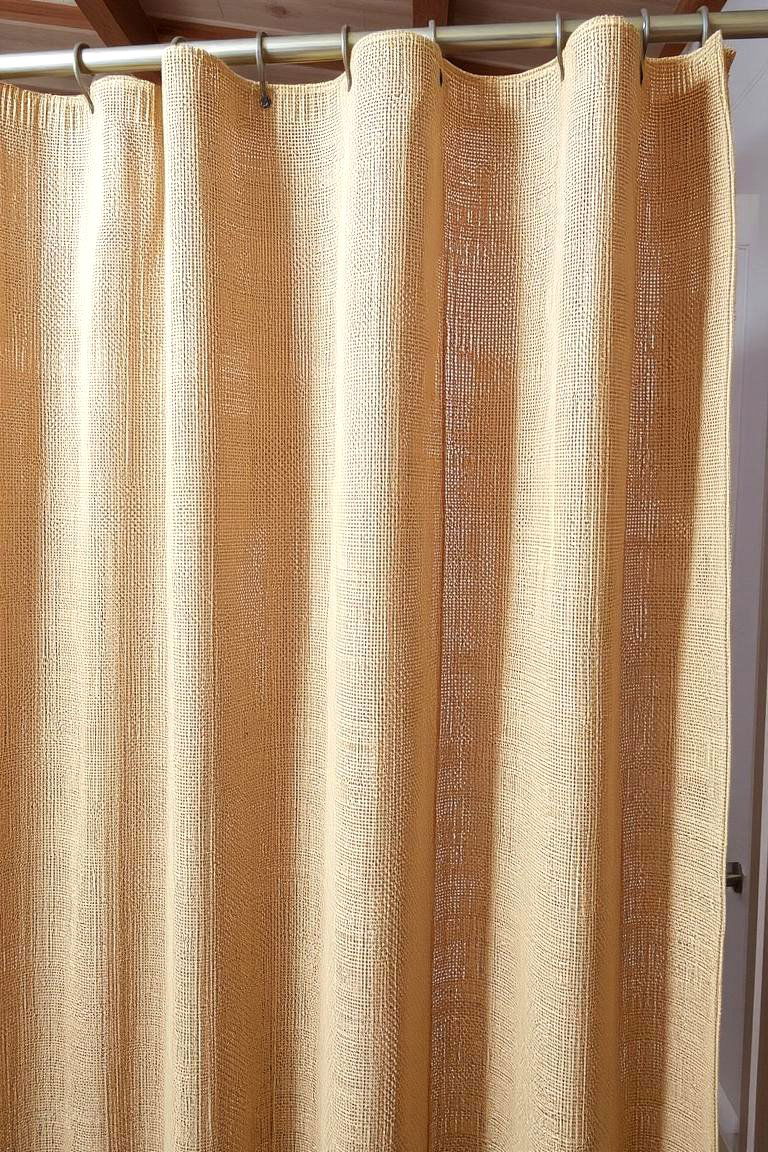 Burlap Shower Curtain - 24 Rustic Bathroom Ideas