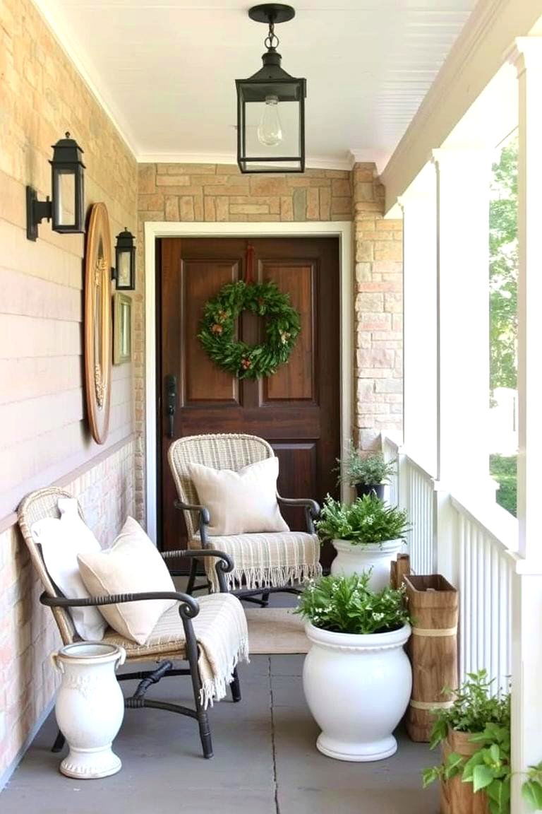 Burlap and Linen Accents - 24 Rustic Porch Ideas