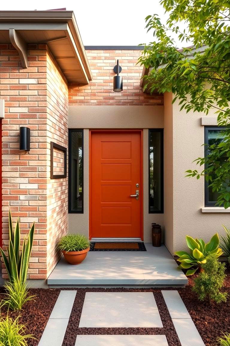 Burnt Orange - 24 Mid Century Front Door Colors