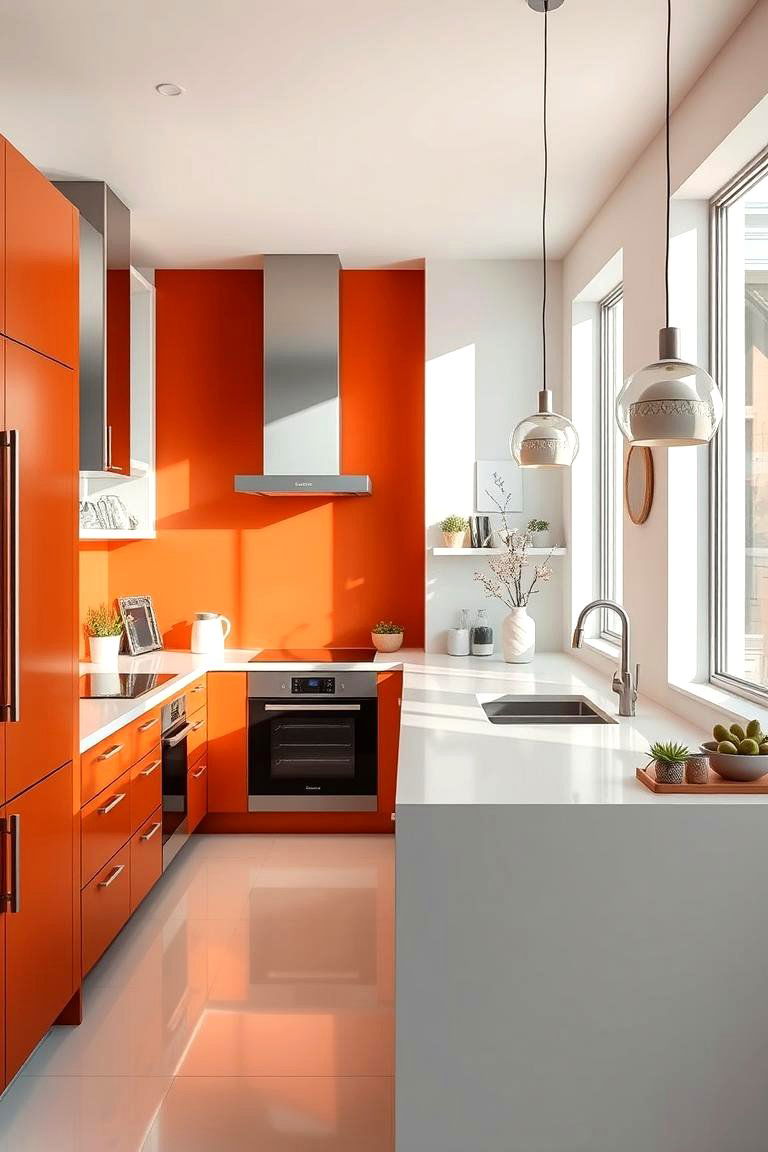 Burnt Orange Accent Walls - 24 Burnt Orange Kitchen Ideas