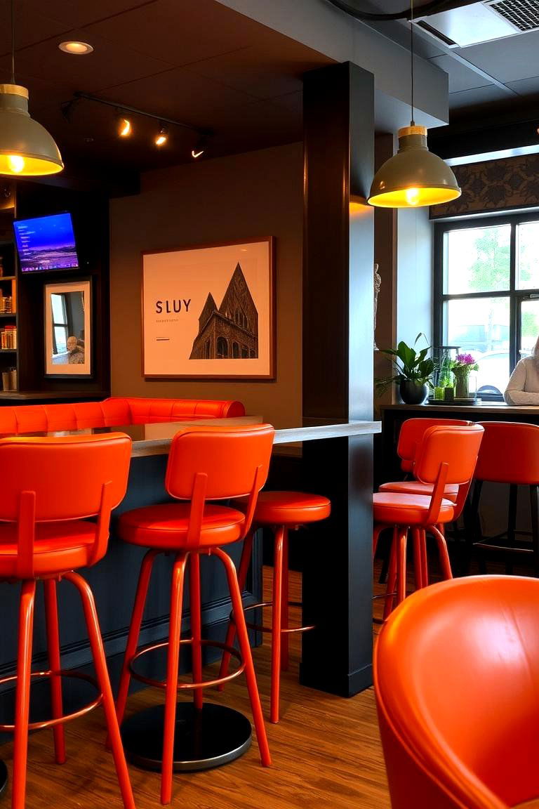 Burnt Orange Bar Stools - 24 Burnt Orange Kitchen Ideas