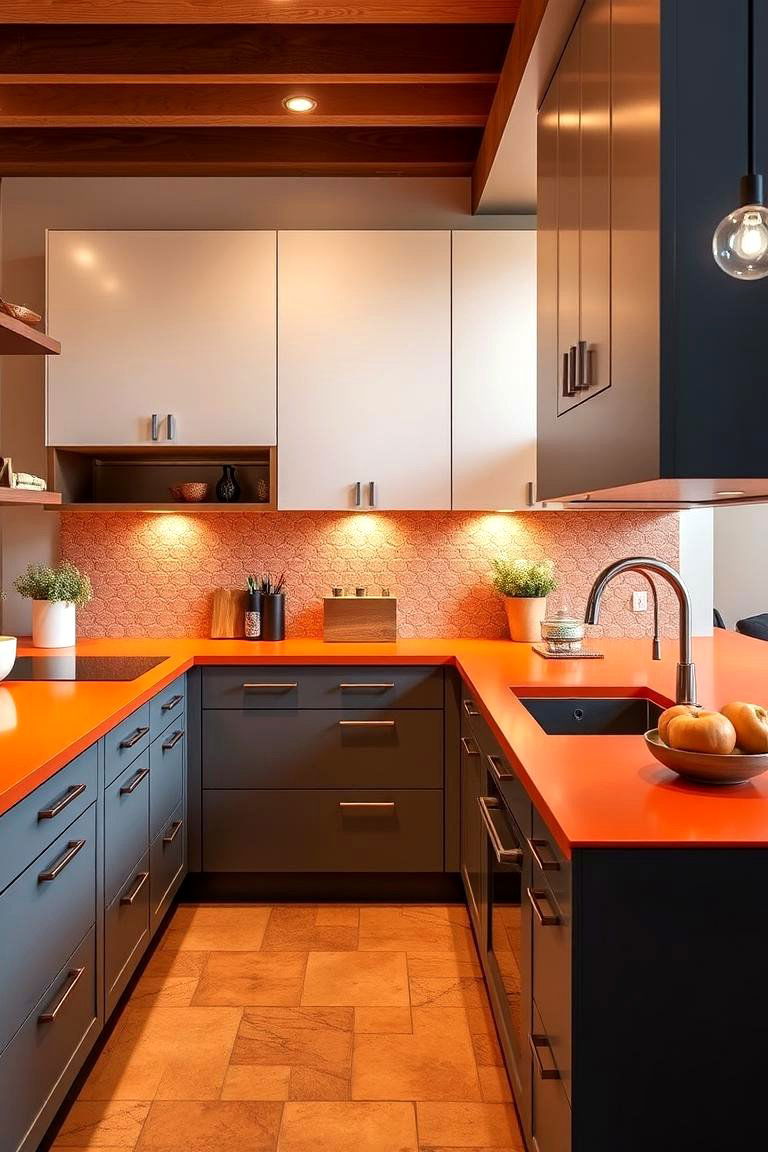 Burnt Orange Countertops - 24 Burnt Orange Kitchen Ideas