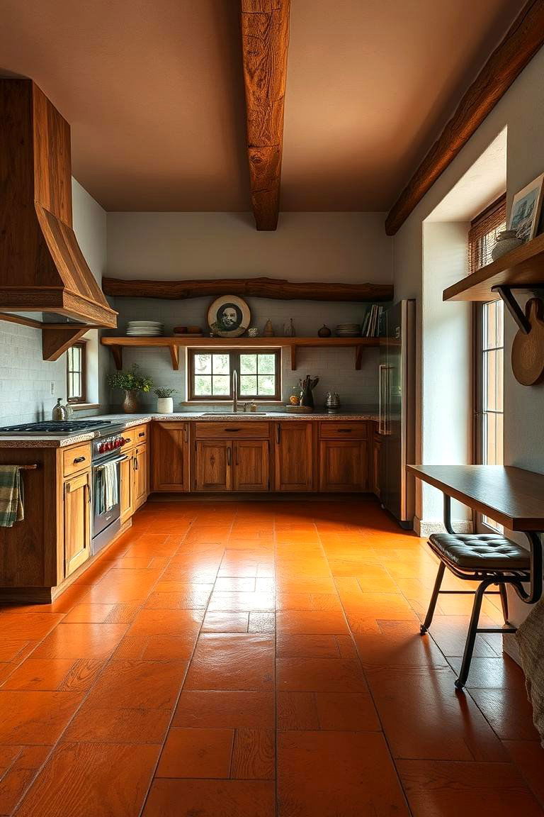 Burnt Orange Kitchen Flooring - 24 Burnt Orange Kitchen Ideas