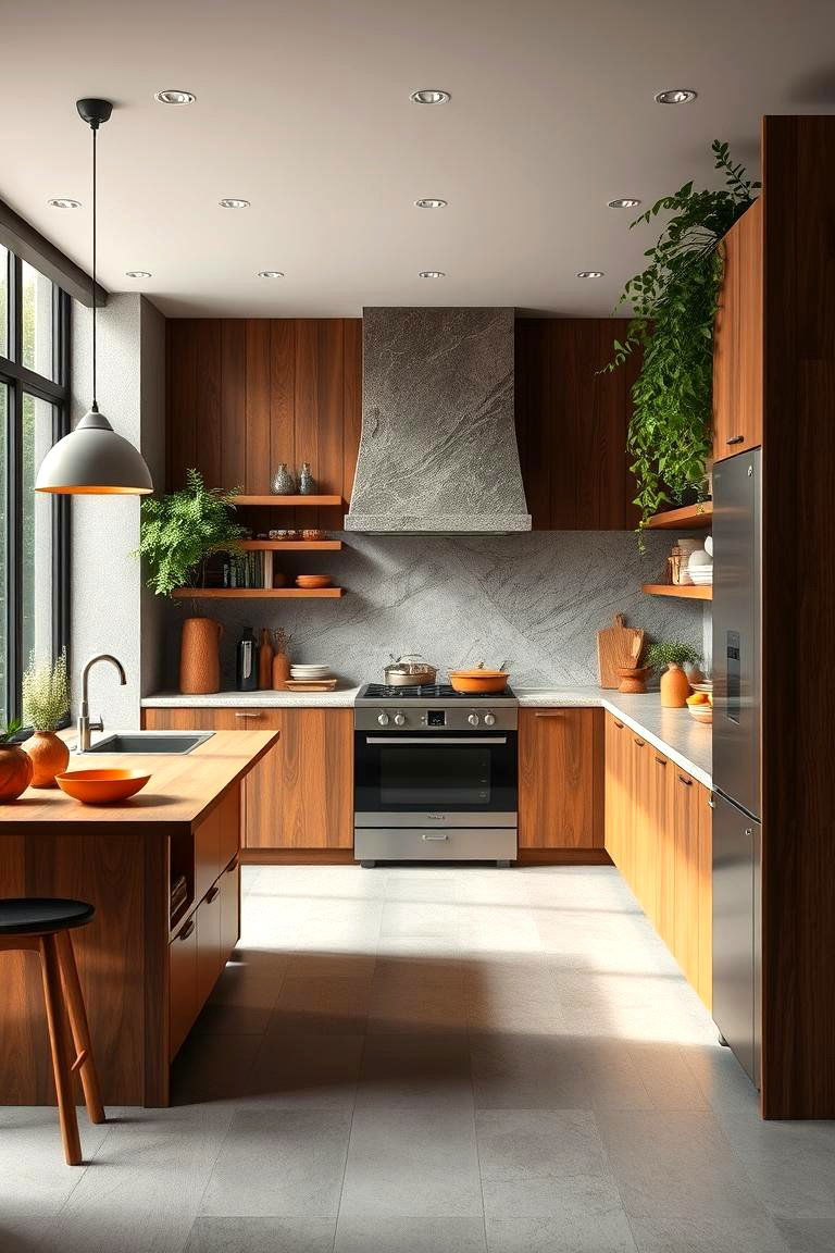 Burnt Orange Natural Elements Integration - 24 Burnt Orange Kitchen Ideas