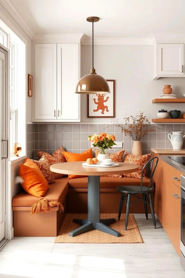 Burnt Orange Textiles and Cushions - 24 Burnt Orange Kitchen Ideas