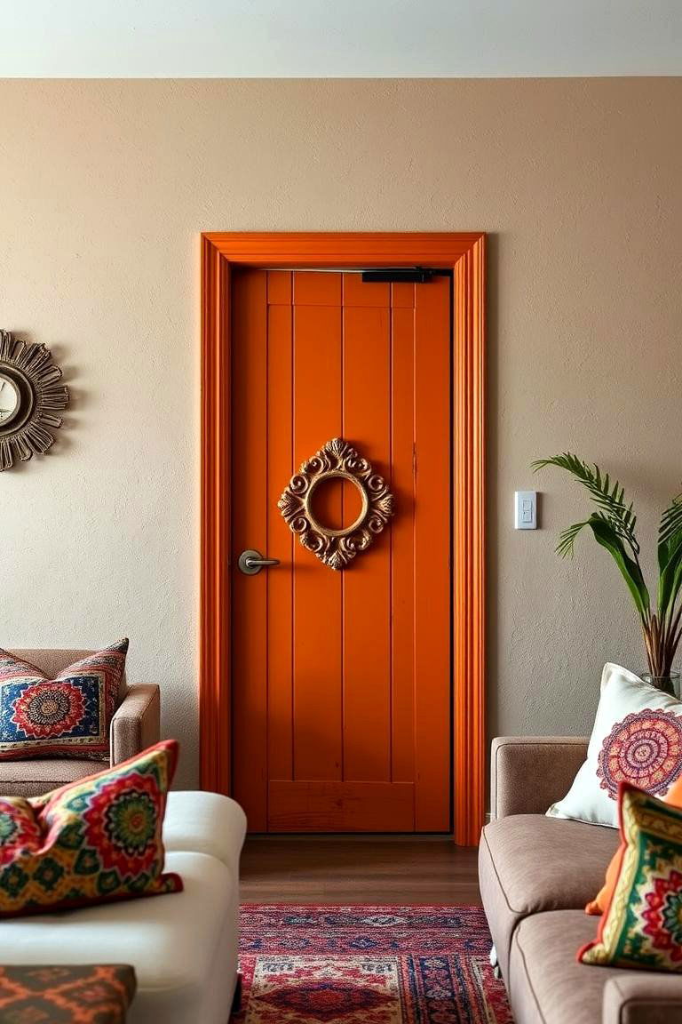 Burnt Orange - 24 Interior Door Color Ideas