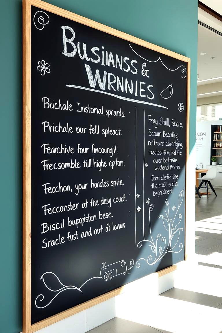 Business Announcements - 24 Chalkboard Ideas