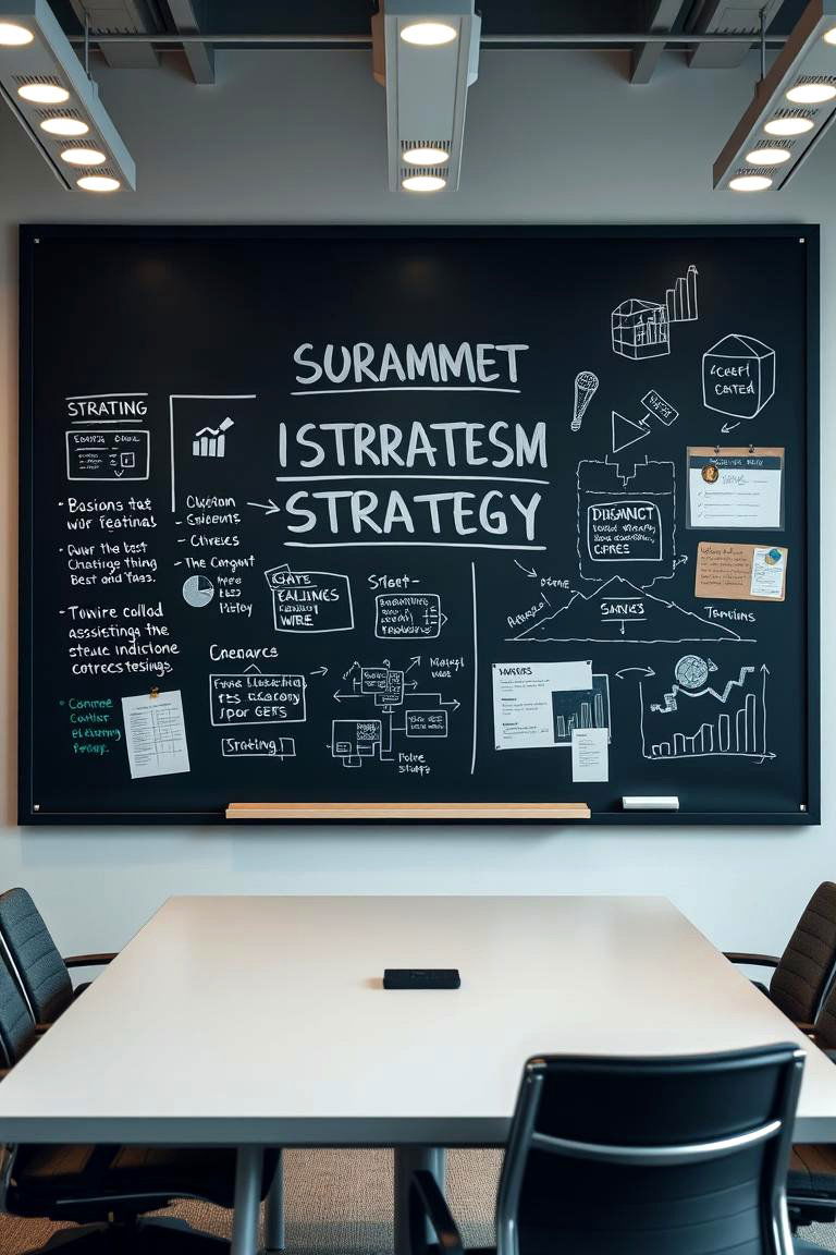Business Strategy Chalkboard - 24 Chalkboard Wall Ideas