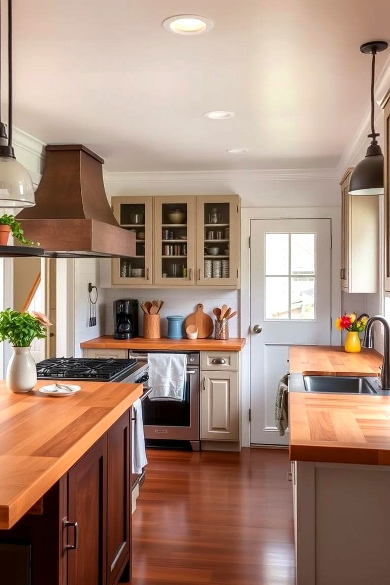Butcher Block Countertops - 24 Craftsman Kitchen Ideas