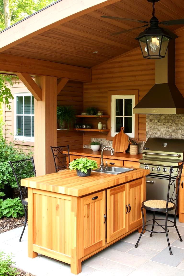 Butcher Block Countertops Outdoor Rated - 24 Outdoor Kitchen Countertop Ideas