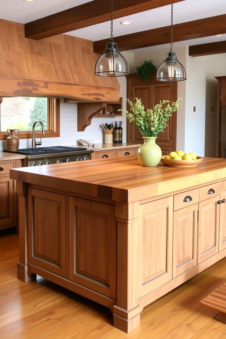 Butcher Block Island Top - 24 Tuscan Kitchen Design Ideas