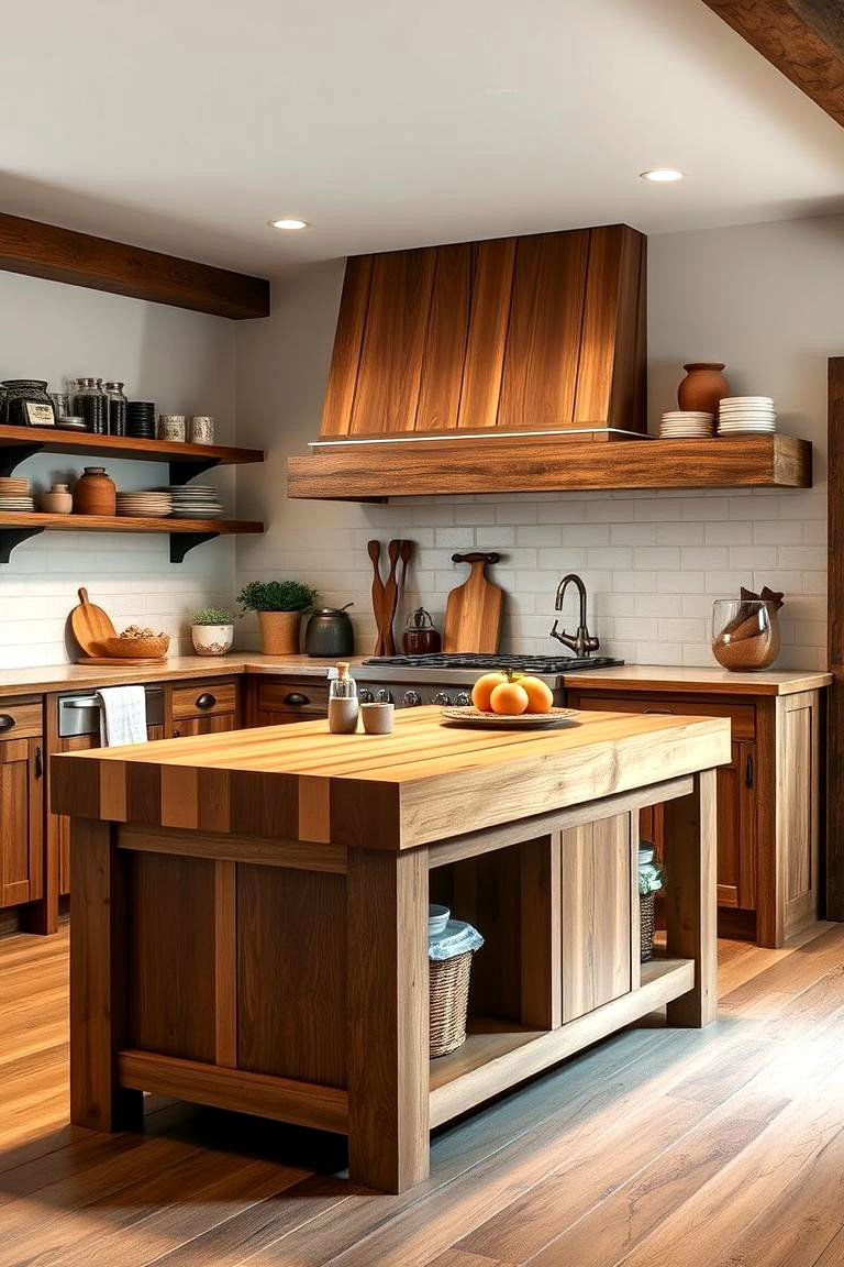 Butcher Block Island - 24 Farmhouse Kitchen Island Ideas