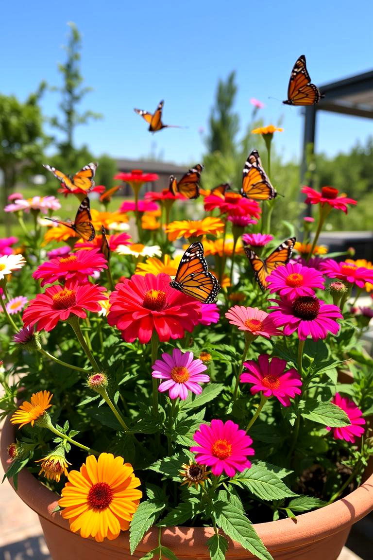 Butterfly Attracting Garden Haven - 24 Container Garden Ideas