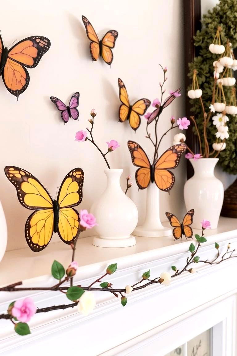 Butterfly Decor - 24 Spring Mantel Decor Ideas