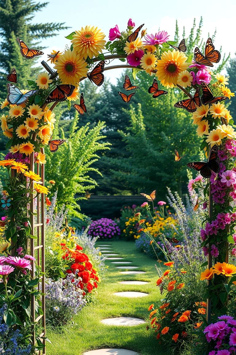 Butterfly Garden Arch - 24 Garden Arch Ideas