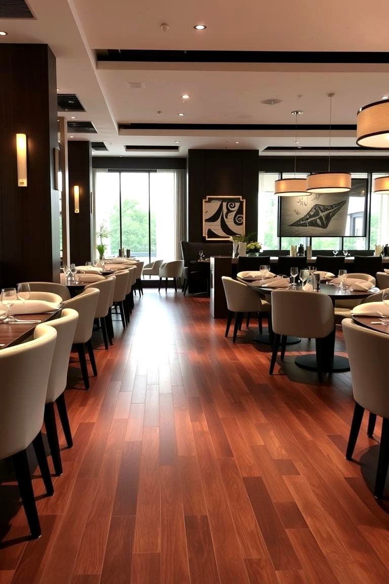 By Embracing Sophisticated Espresso Wood - 24 dark wood floor dining room ideas