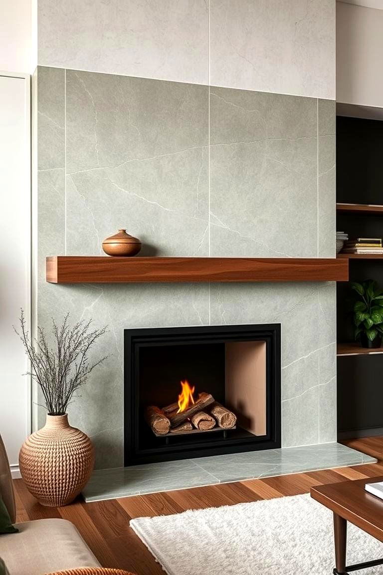By Infusing Sage Green Fireplace Surround - 24 Sage Green Fireplace Ideas