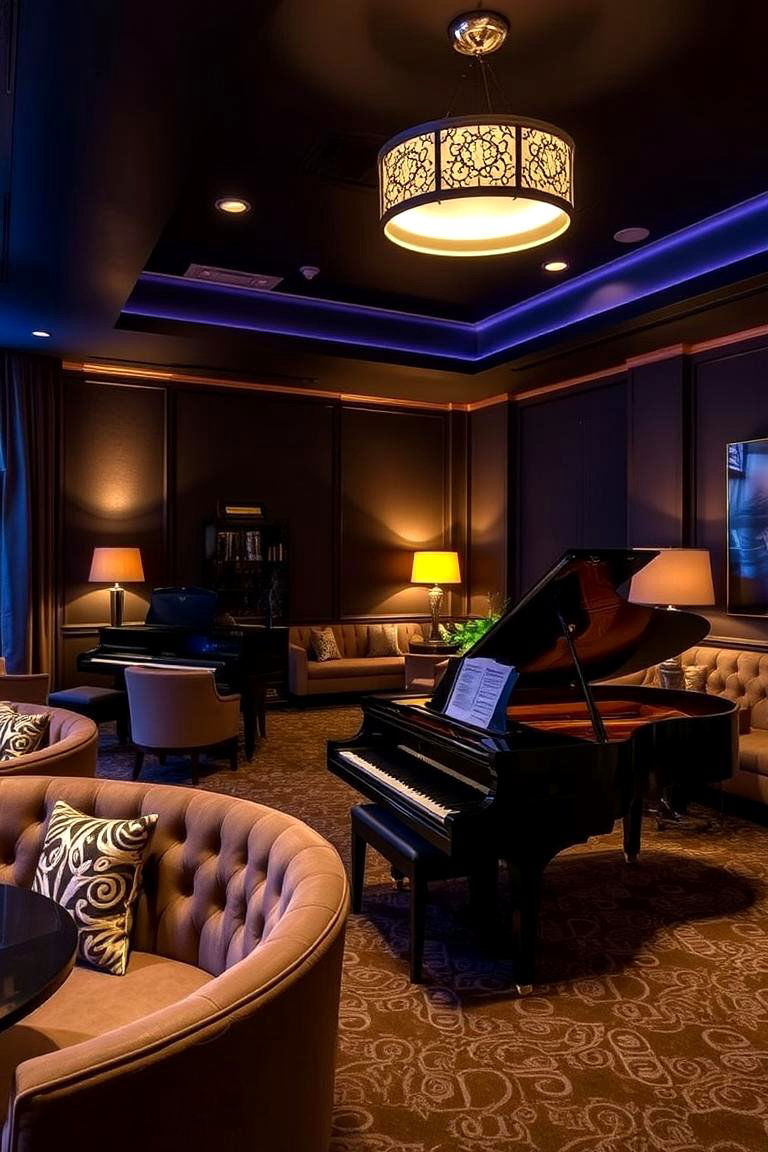 By the Piano Lounge Ambiance - 24 Piano Room Ideas