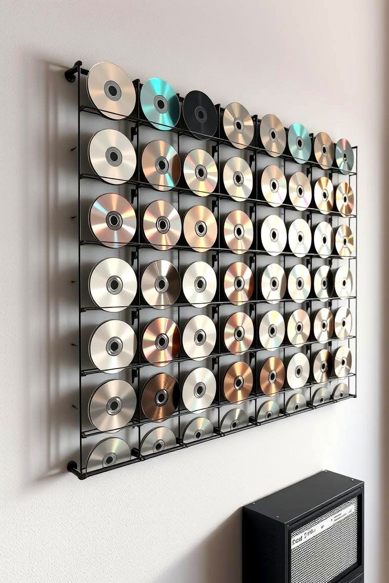 CD Wall Grids - 24 Cd Storage Ideas