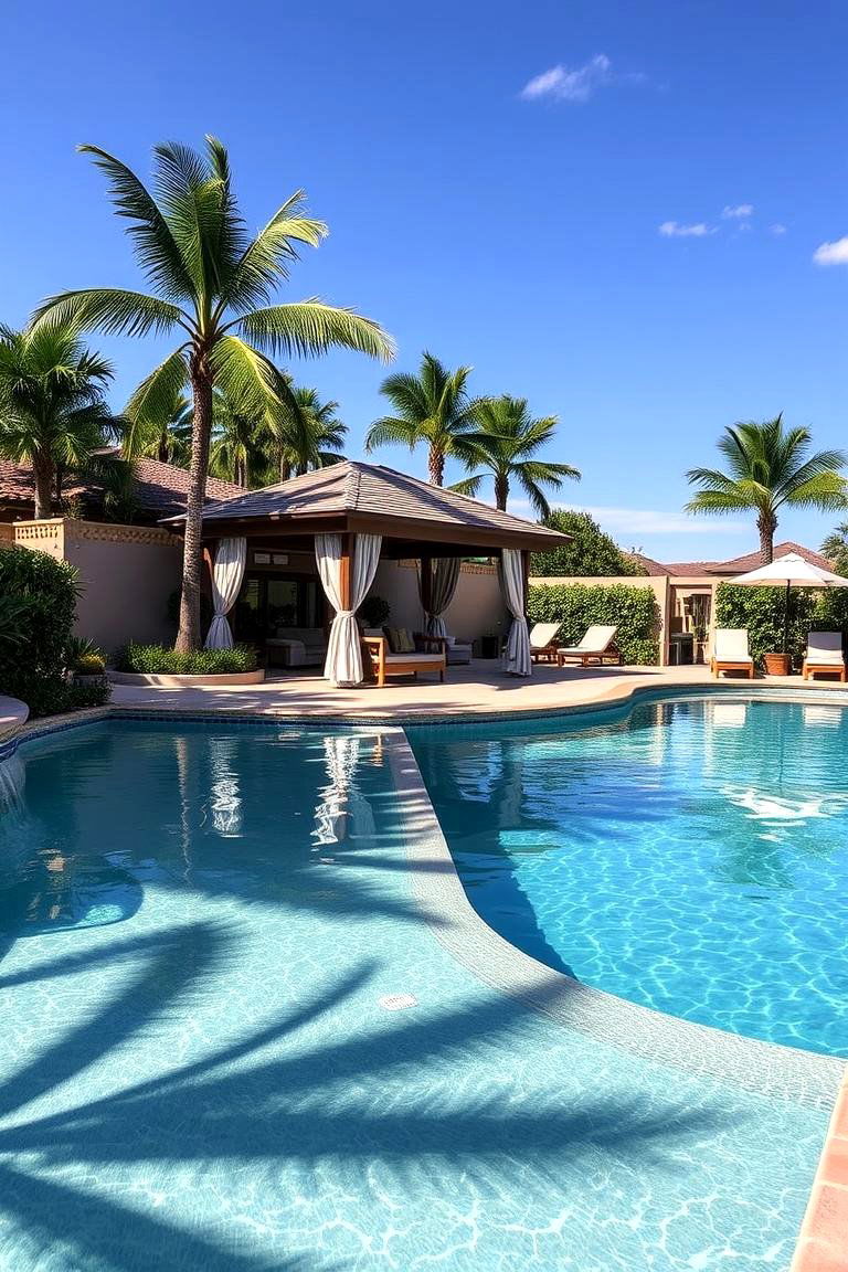 Cabana Integrated Lagoon Pool - 24 Lagoon Pool Design Ideas