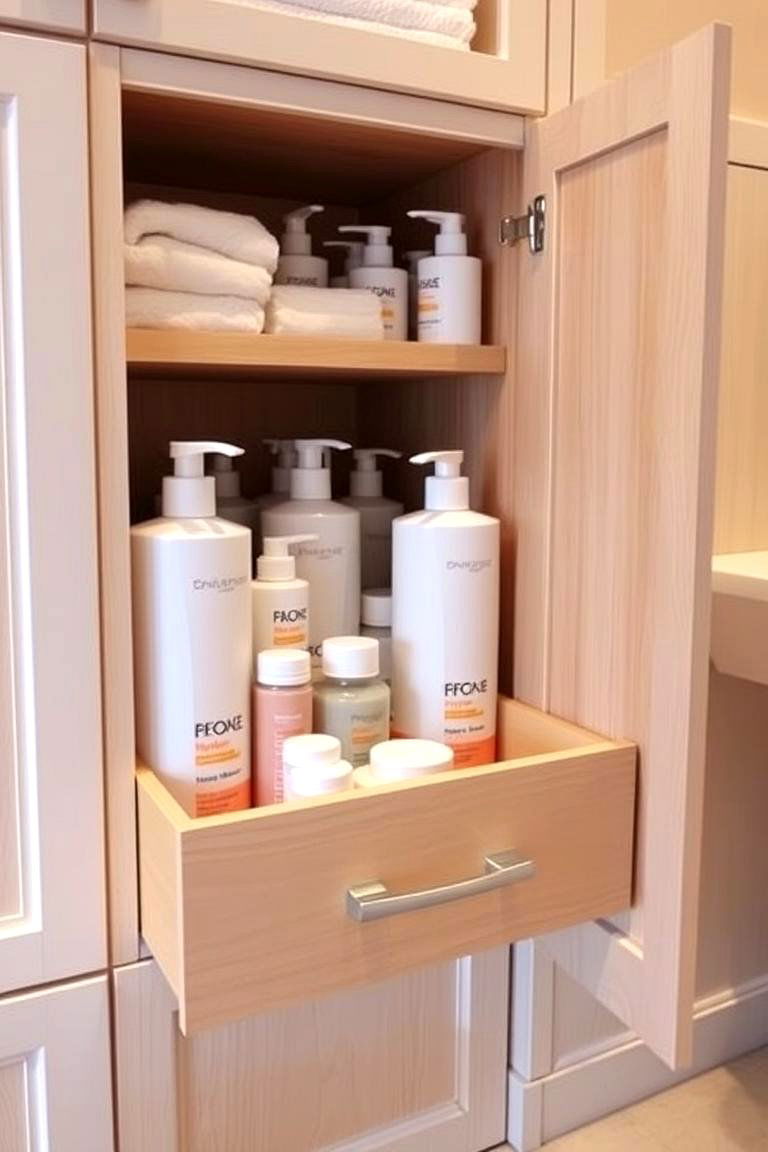Cabinet with Pull Out Drawers - 24 Bathroom Cabinet Ideas