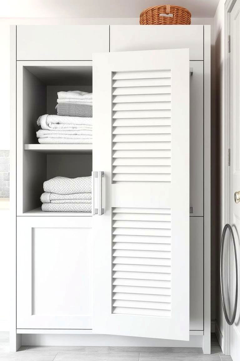 Cabinets with Ventilation for Damp Items - 24 Laundry Room Cabinet Ideas