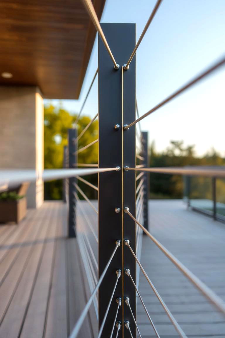 Cable Railing for a Modern Look - 24 Deck Railing Ideas