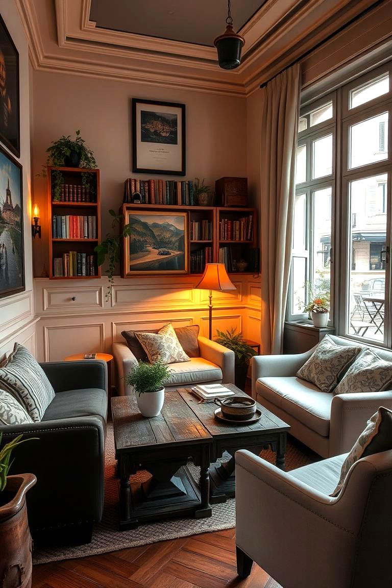 Cafe Inspired Cozy Corners - 24 Parisian-style Living Room Ideas
