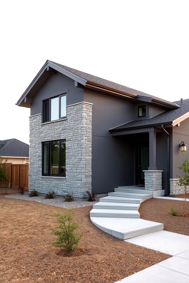 Calm and Cool Gray - 24 Exterior Door Trim Ideas