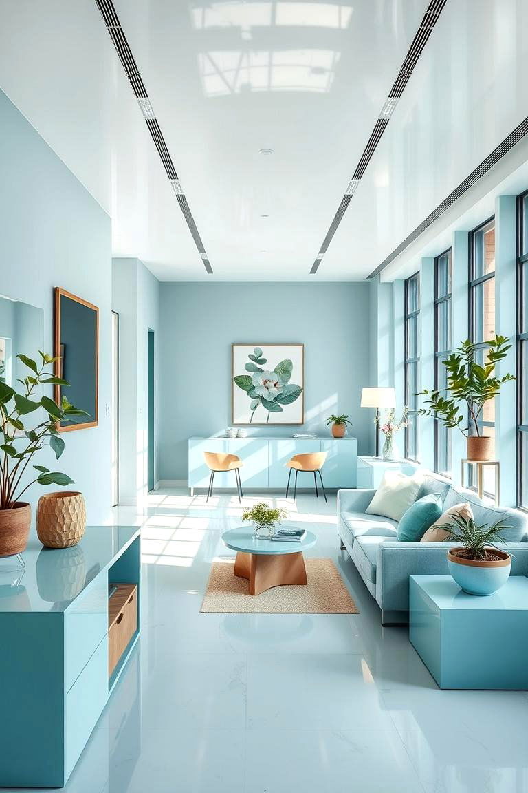 Calm and Crisp Ice Blue and Eucalyptus Green - 24 Blue and Green Color Combos for Decorating