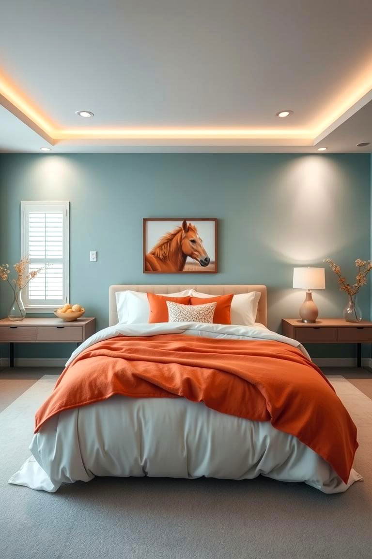 Calming Bedroom Retreat - 24 Teal and Orange Color Scheme for Your Rooms