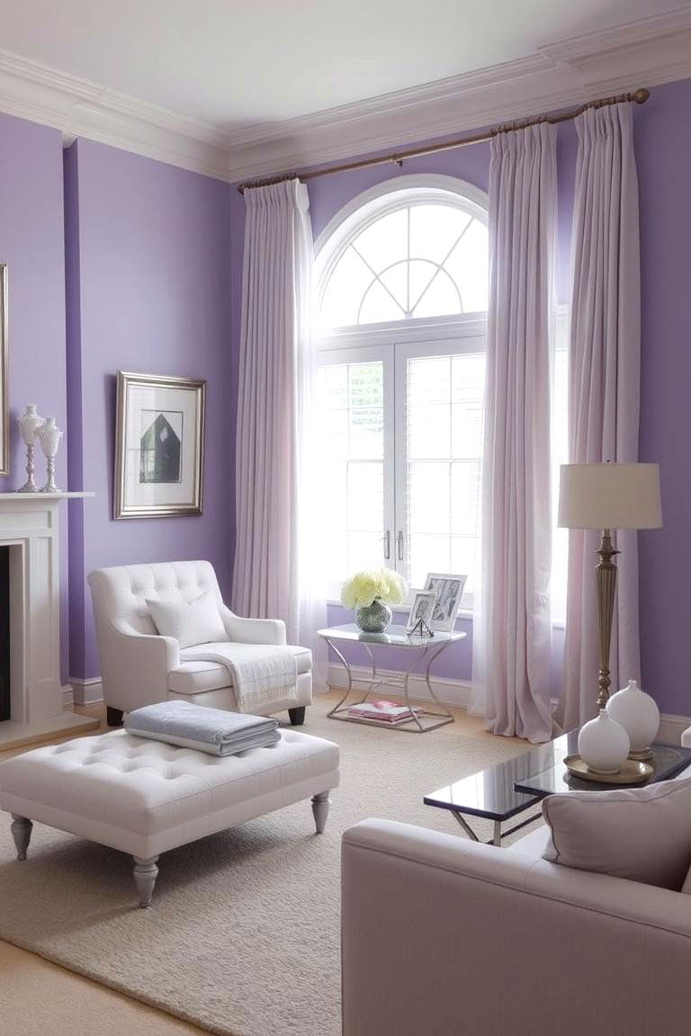 Calming Lavender - 24 Living Room Paint Colors