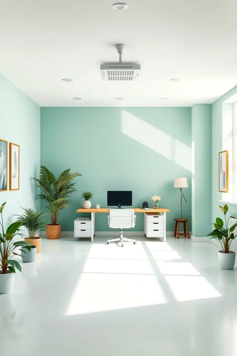 Calming Mint Green - 24 Home Office Paint Colors