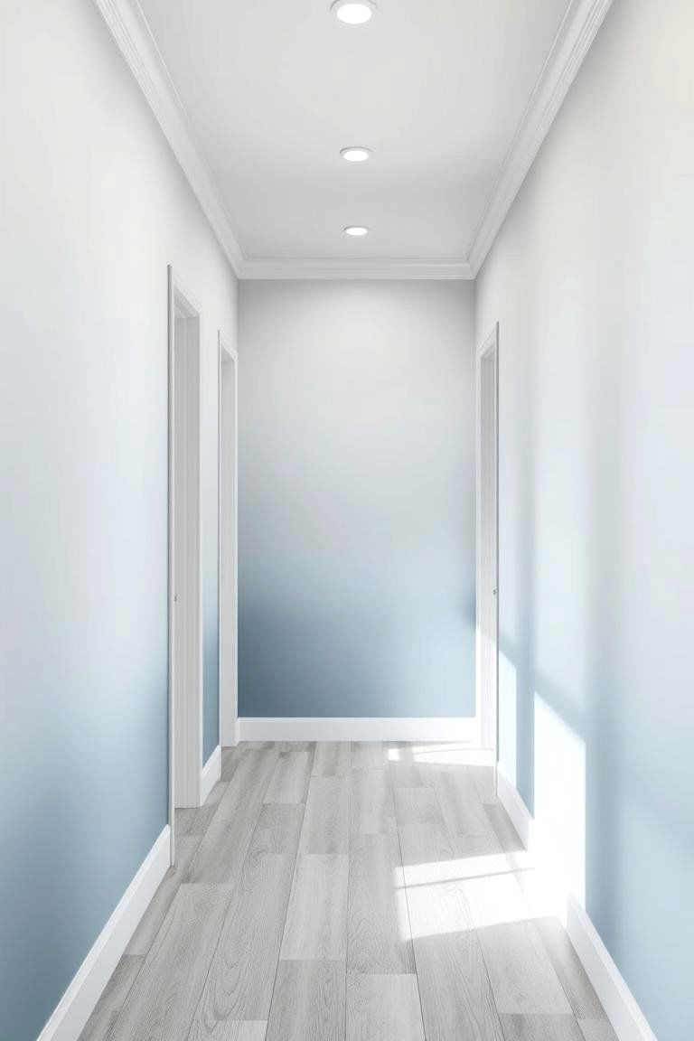 Calming Ombre Effect Wallpaper - 24 Hallway Wallpaper Ideas