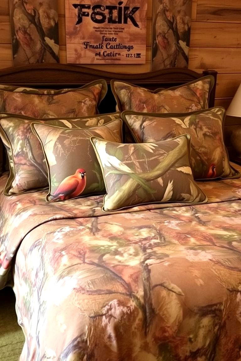 Camouflage Bedding and Pillows - 24 Hunting Bedroom Ideas