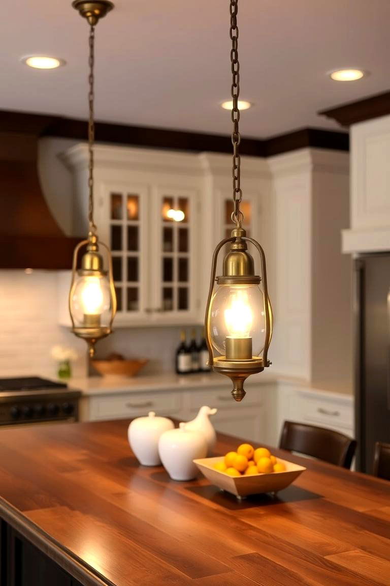 Candle Style Lighting for Romantic Ambiance - 24 Kitchen Island Lighting Ideas