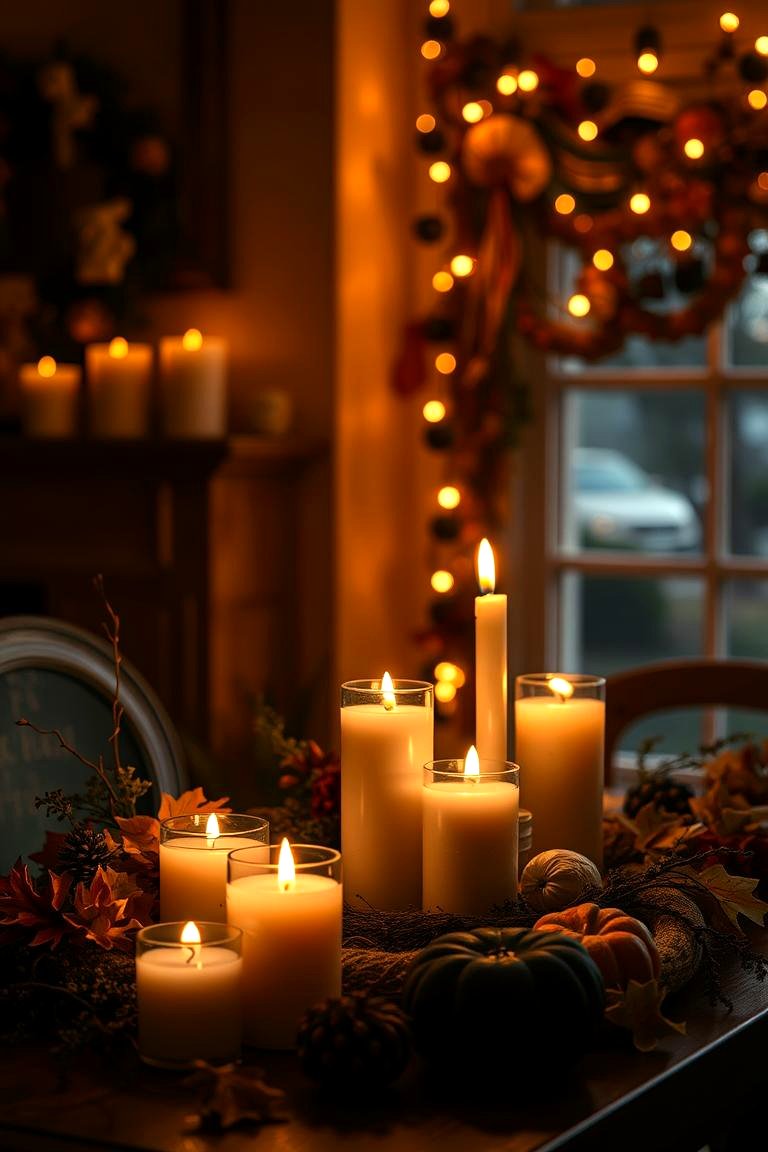 Candlelight Ambience Decor - 24 Thanksgiving Decoration Ideas