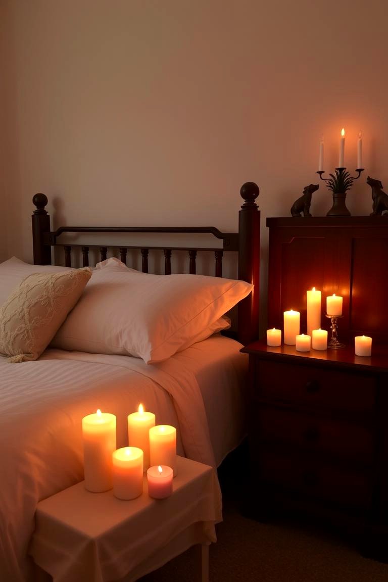 Candlelit Accents - 24 Bedroom Lighting Ideas