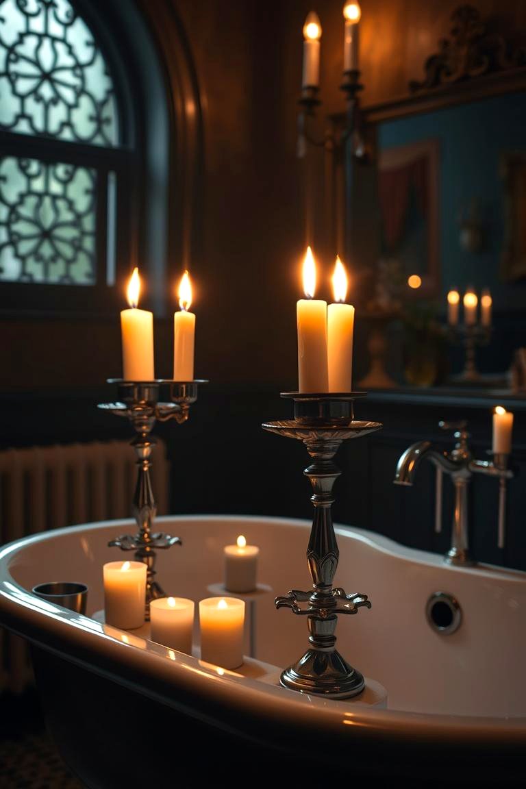 Candlelit Ambiance - 24 Gothic Bathroom Ideas