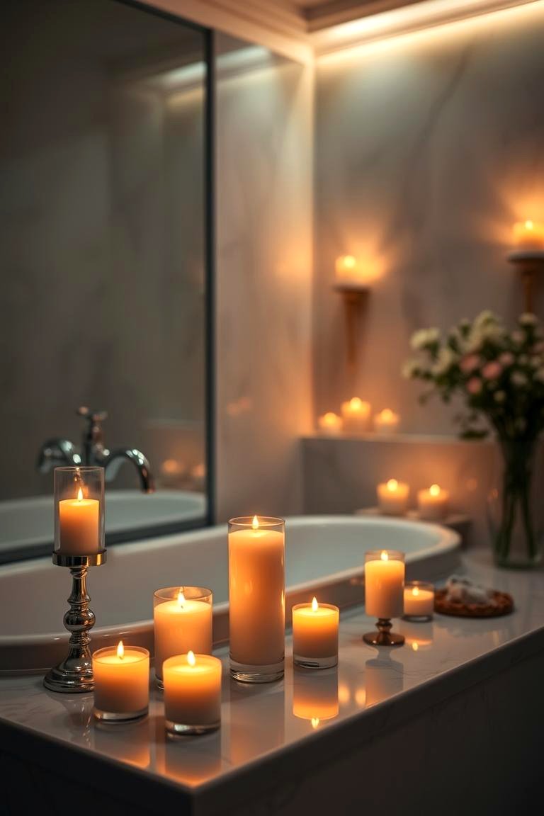 Candlelit Evenings for Relaxation - 24 Cozy Bathroom Ideas