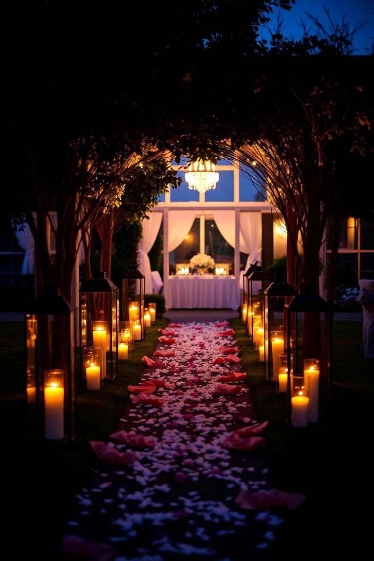 Candlelit Pathway - 24 Backyard Wedding Ideas