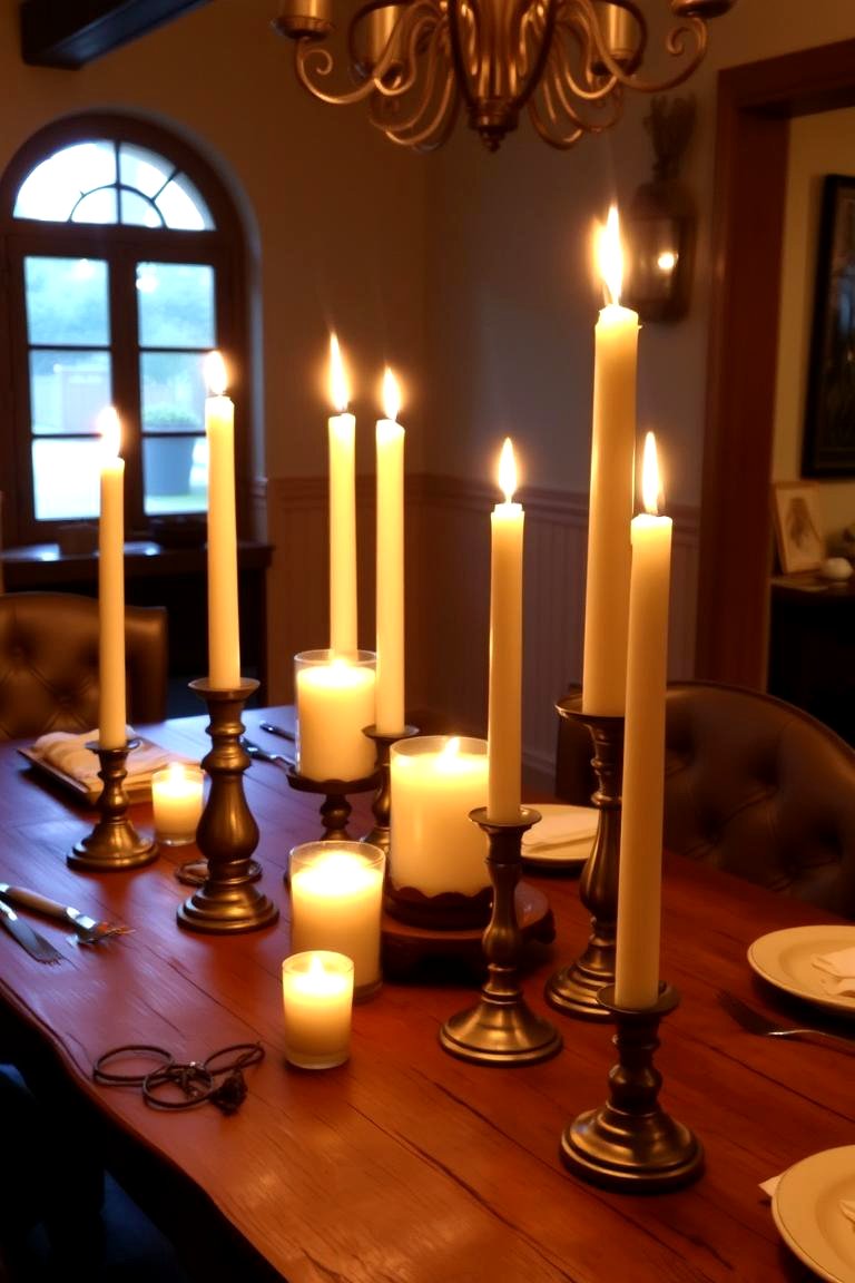 Candles in Elegant Holders - 24 Dining Table Centerpiece Ideas