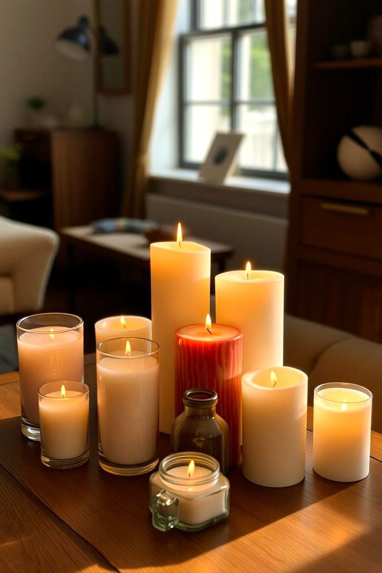 Candles with Autumn Scents - 24 Fall Decor Ideas
