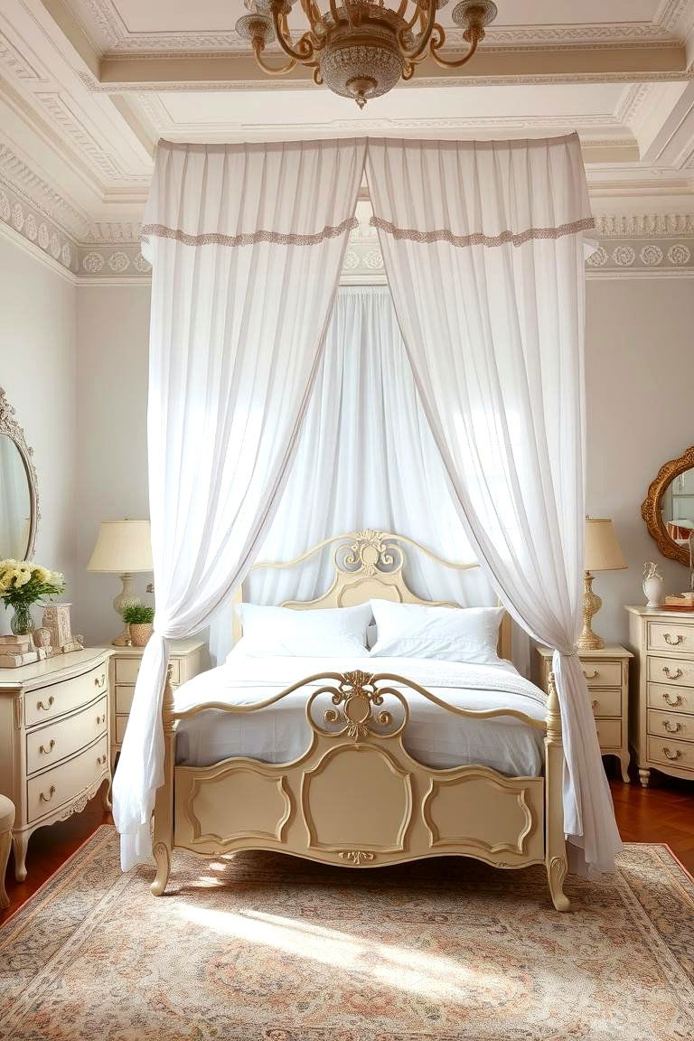 Canopy Bed Romance - 24 Shabby Chic Bedroom Ideas