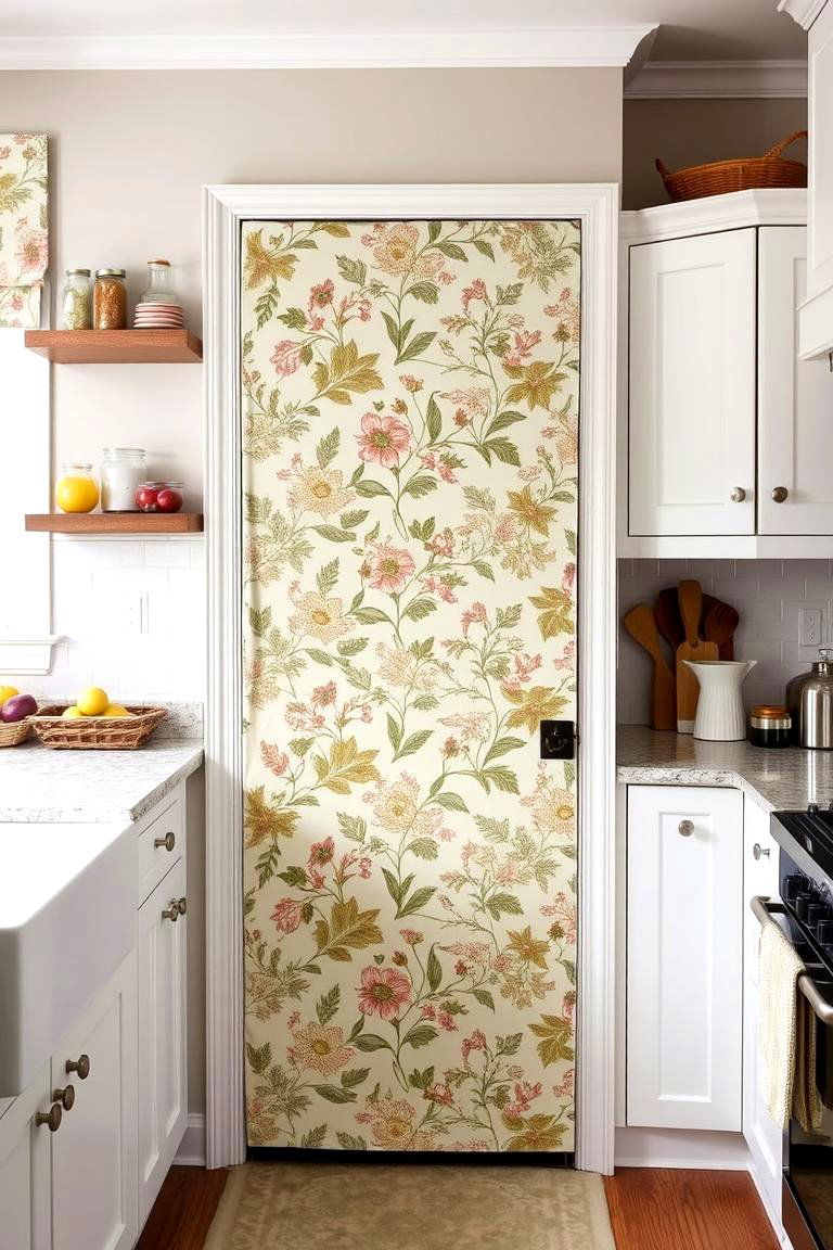 Canvas Covered Door for a Unique Textile Element - 24 Pantry Door Ideas
