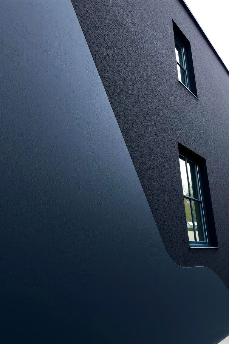 Captivating Contrast in Facade - 24 Black Stucco House Ideas