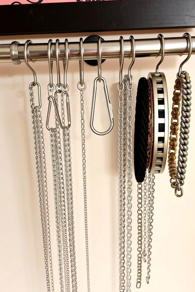 Carabiners or S Hooks - 24 Jewelry Storage Ideas