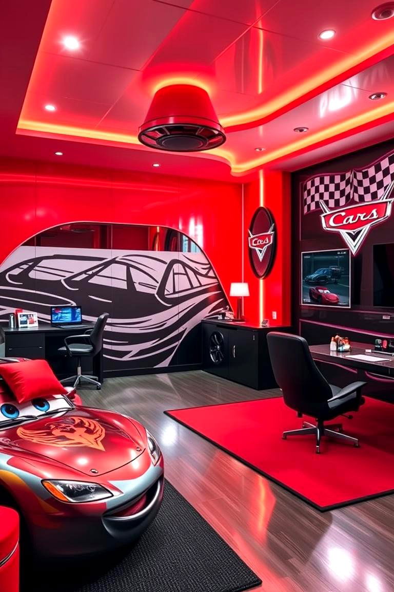 Cars Racing Room - 24 Disney Bedroom Ideas