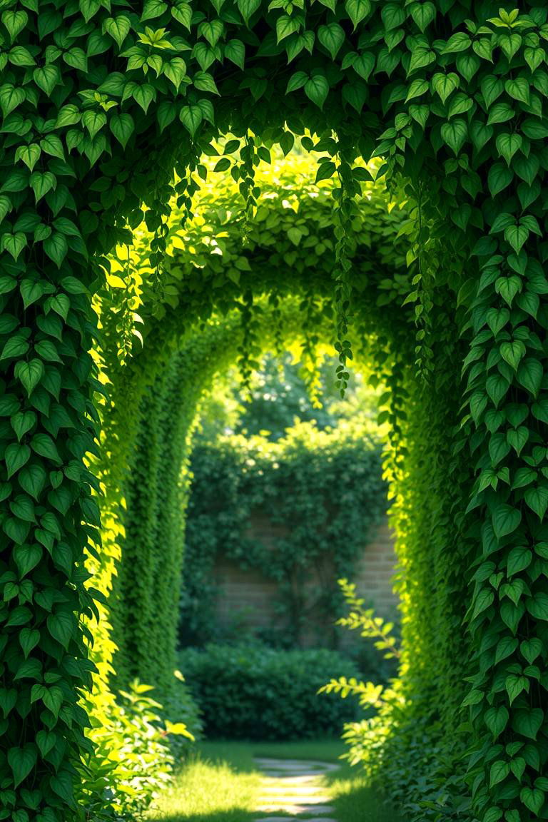 Cascading Ivy Arch - 24 Garden Arch Ideas