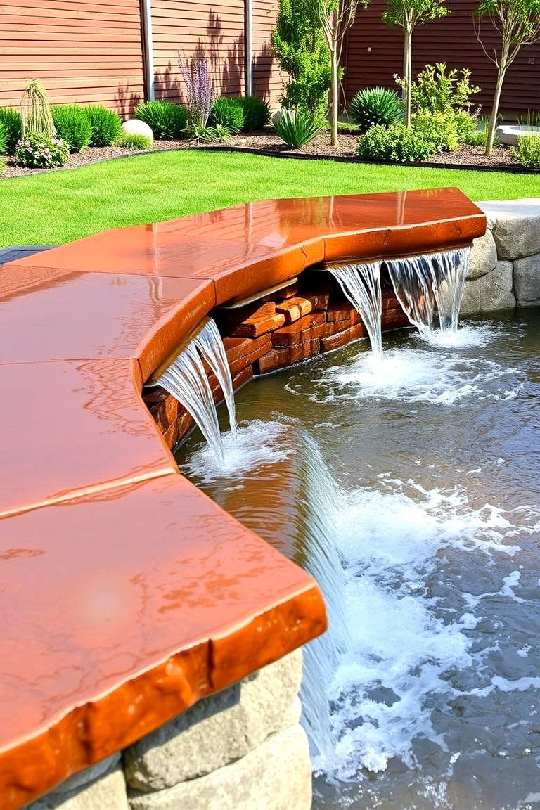 Cascading Water Bench Relaxation - 24 Water Feature Ideas